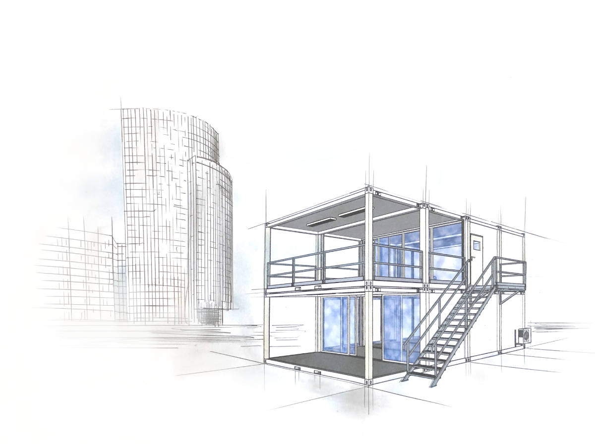 Container Treppe - Containeranlagen mieten